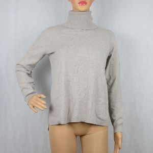 Grey Turtleneck Basic Minimalist Staple Sweater M